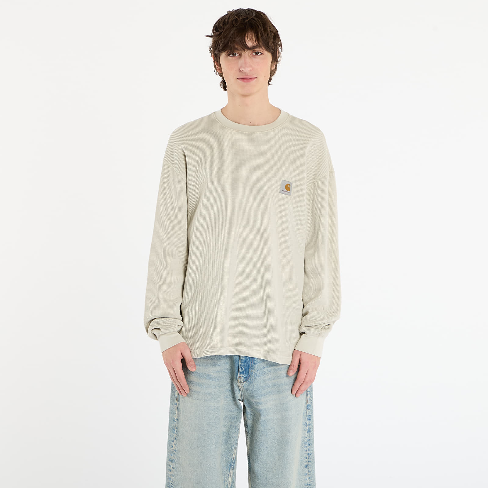 T-Shirts Männer Carhartt WIP L/S Vista Waffle T-Shirt Fleur De Sel Garment Dyed