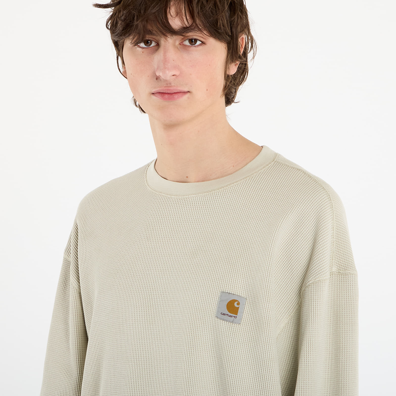 T-Shirts Männer Carhartt WIP L/S Vista Waffle T-Shirt Fleur De Sel Garment Dyed