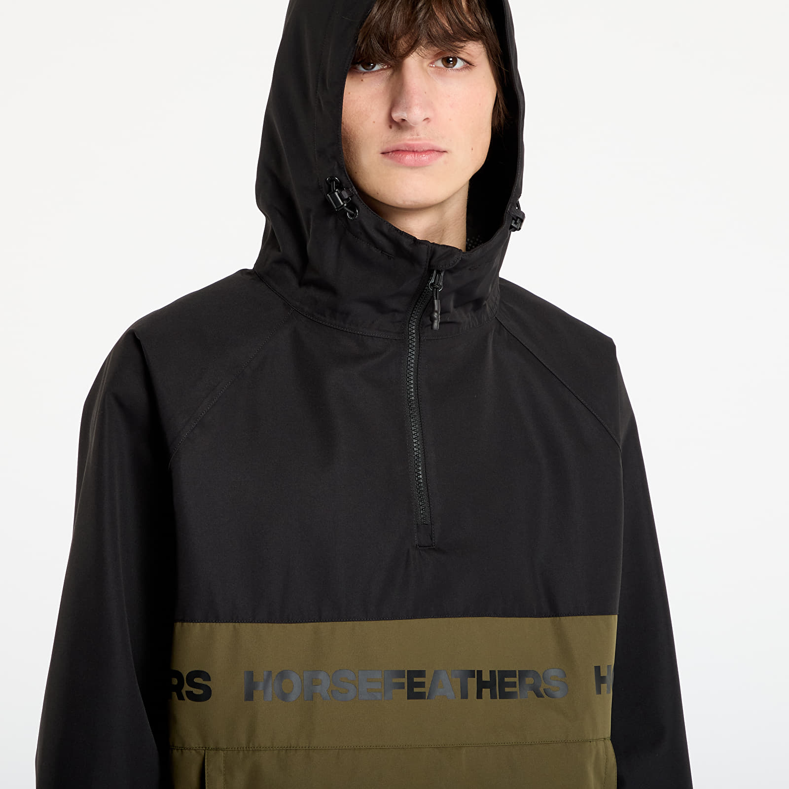 Jakker for menn Horsefeathers Gordie Jacket Black/ Olive Night