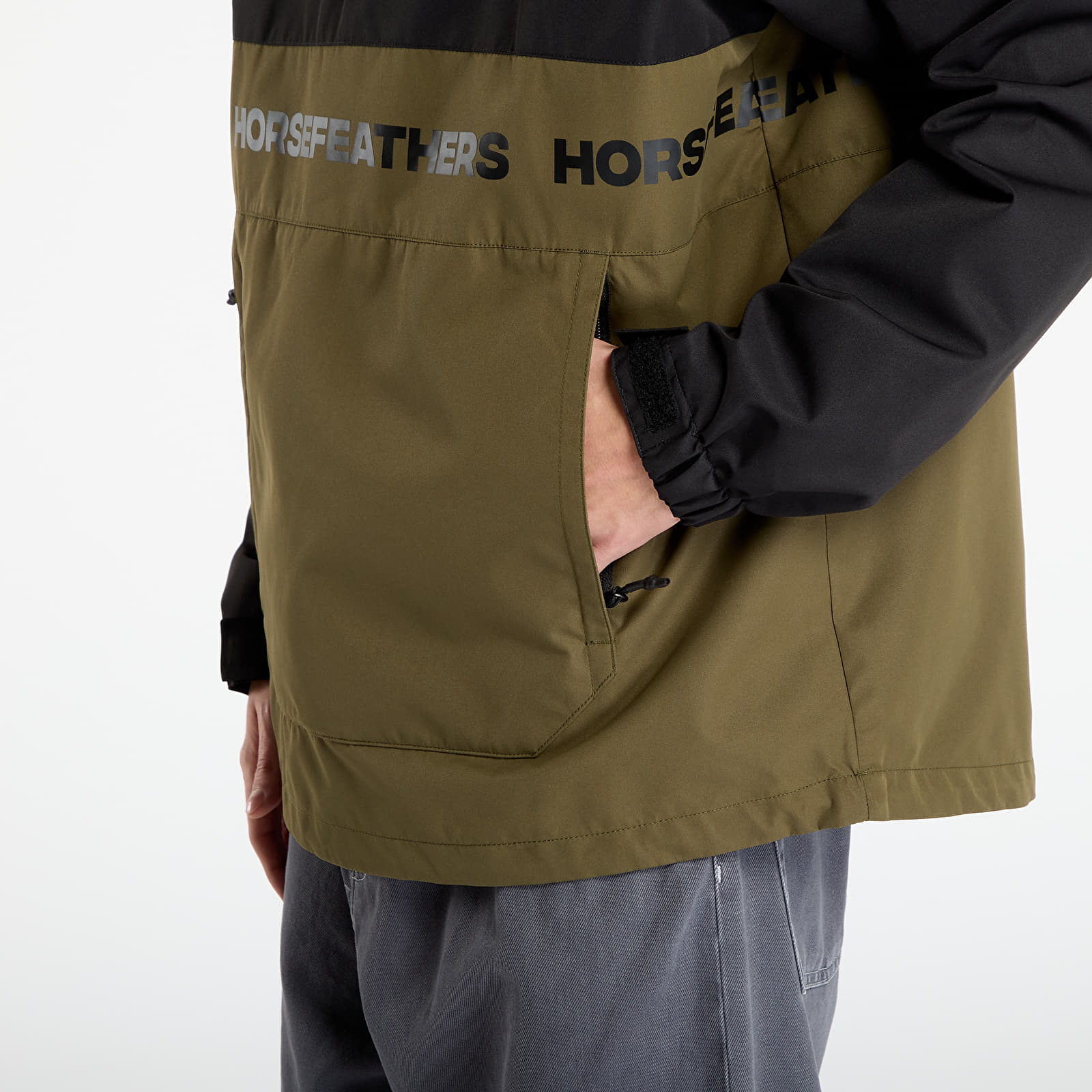 Jakker for menn Horsefeathers Gordie Jacket Black/ Olive Night