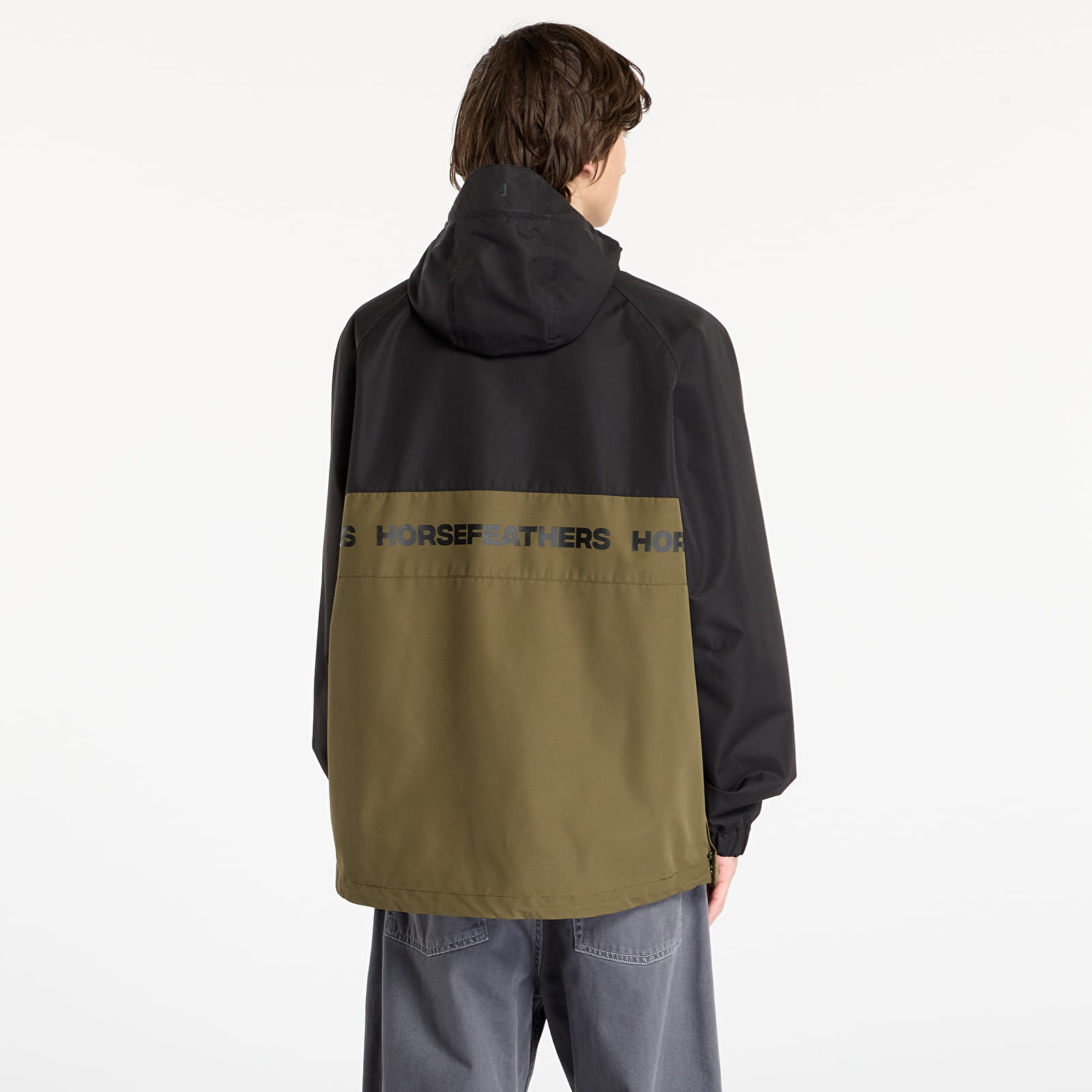 Jakker for menn Horsefeathers Gordie Jacket Black/ Olive Night