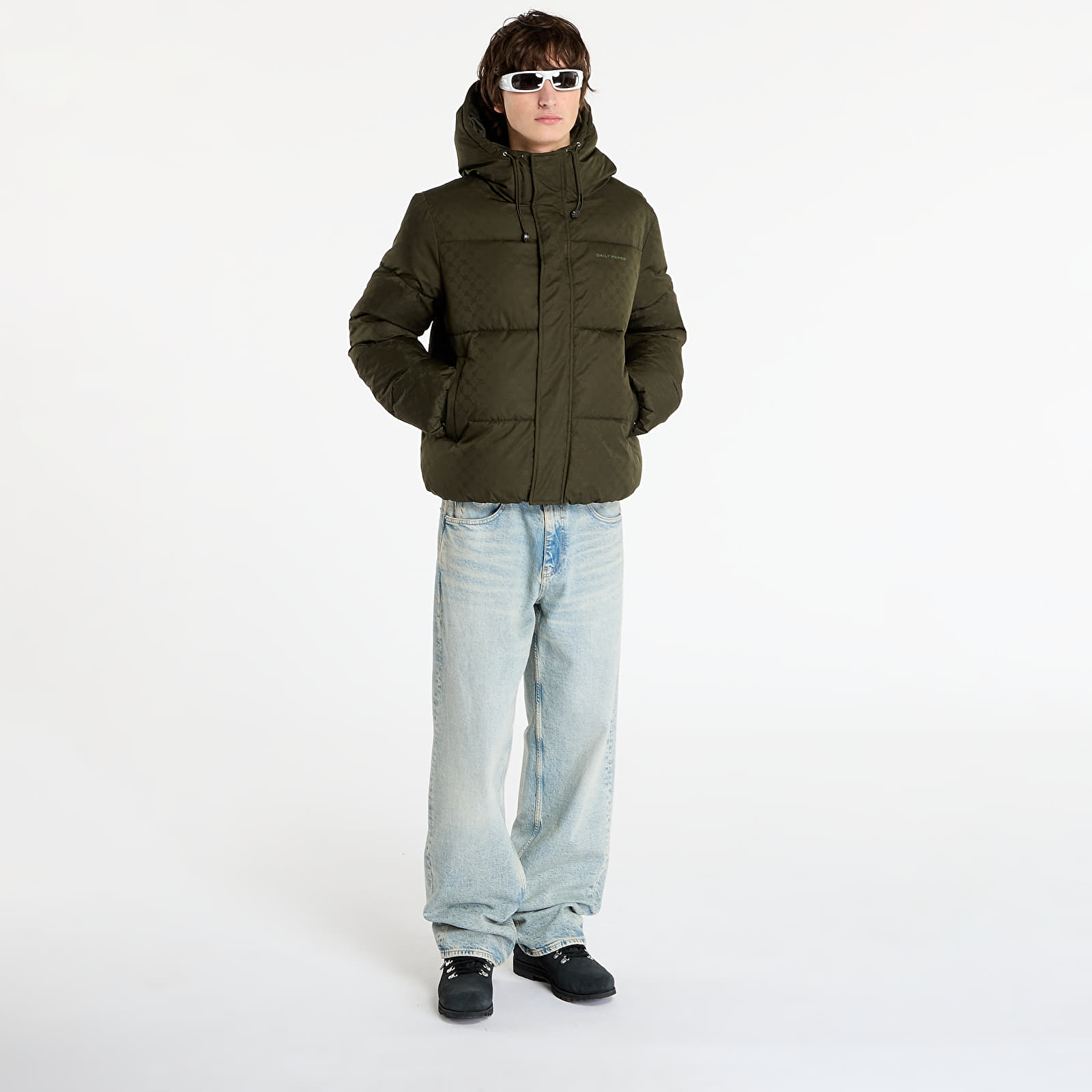 Giacche da uomo Daily Paper Monogram Puffer Jacket UNISEX Rosin Green