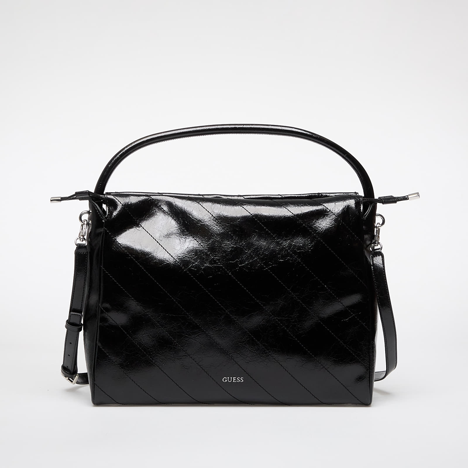 Genți de mână GUESS Amys Drawstring Tote Black