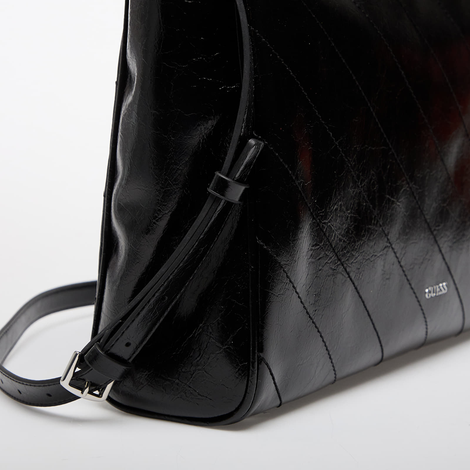 Genți de mână GUESS Amys Drawstring Tote Black