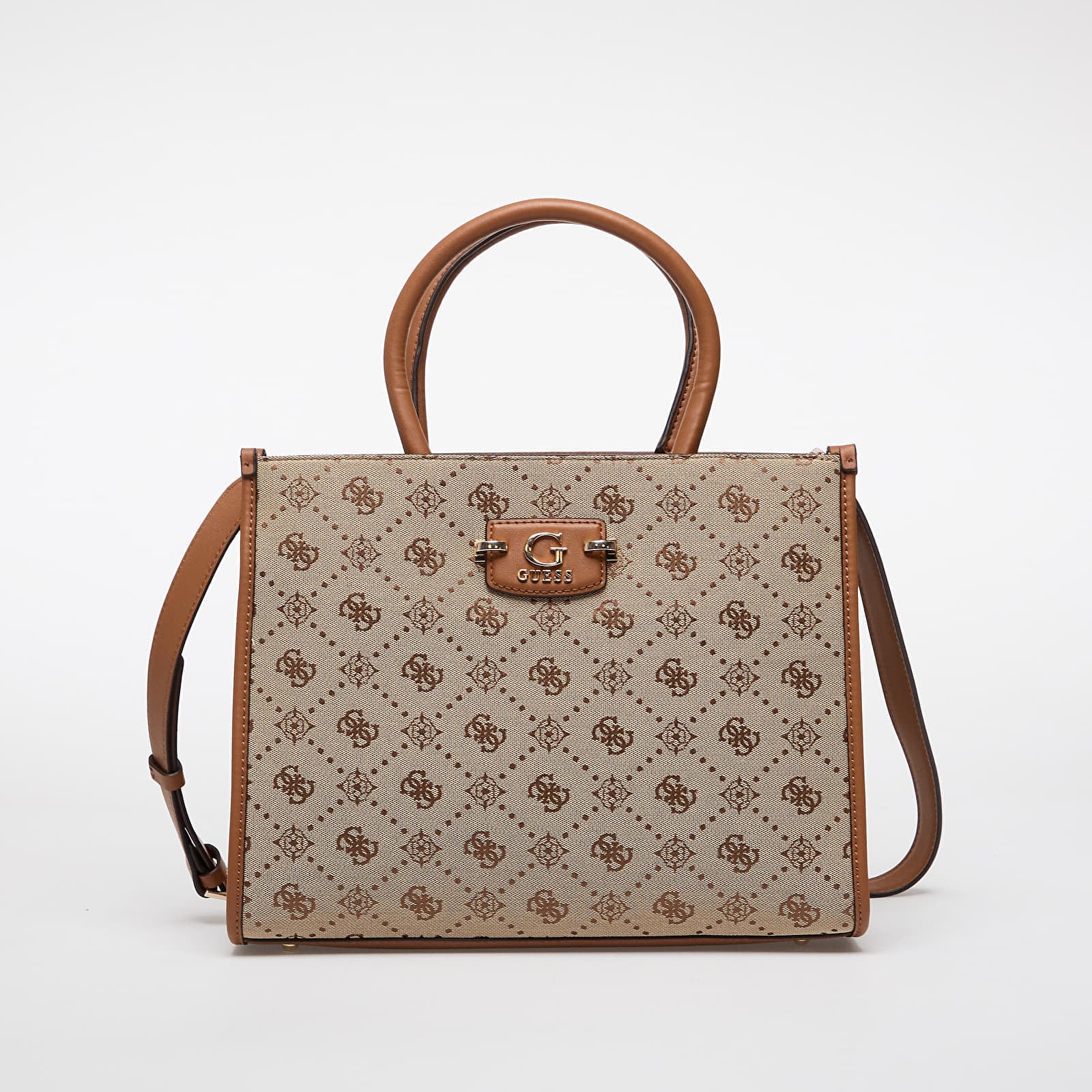 GUESS Neda 2 Comp Tote Latte Logo Universal