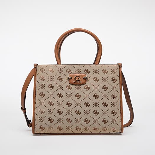 GUESS Neda 2 Comp Tote Latte Logo