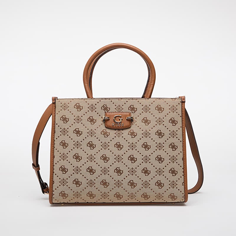 GUESS Neda 2 Comp Tote Latte Logo