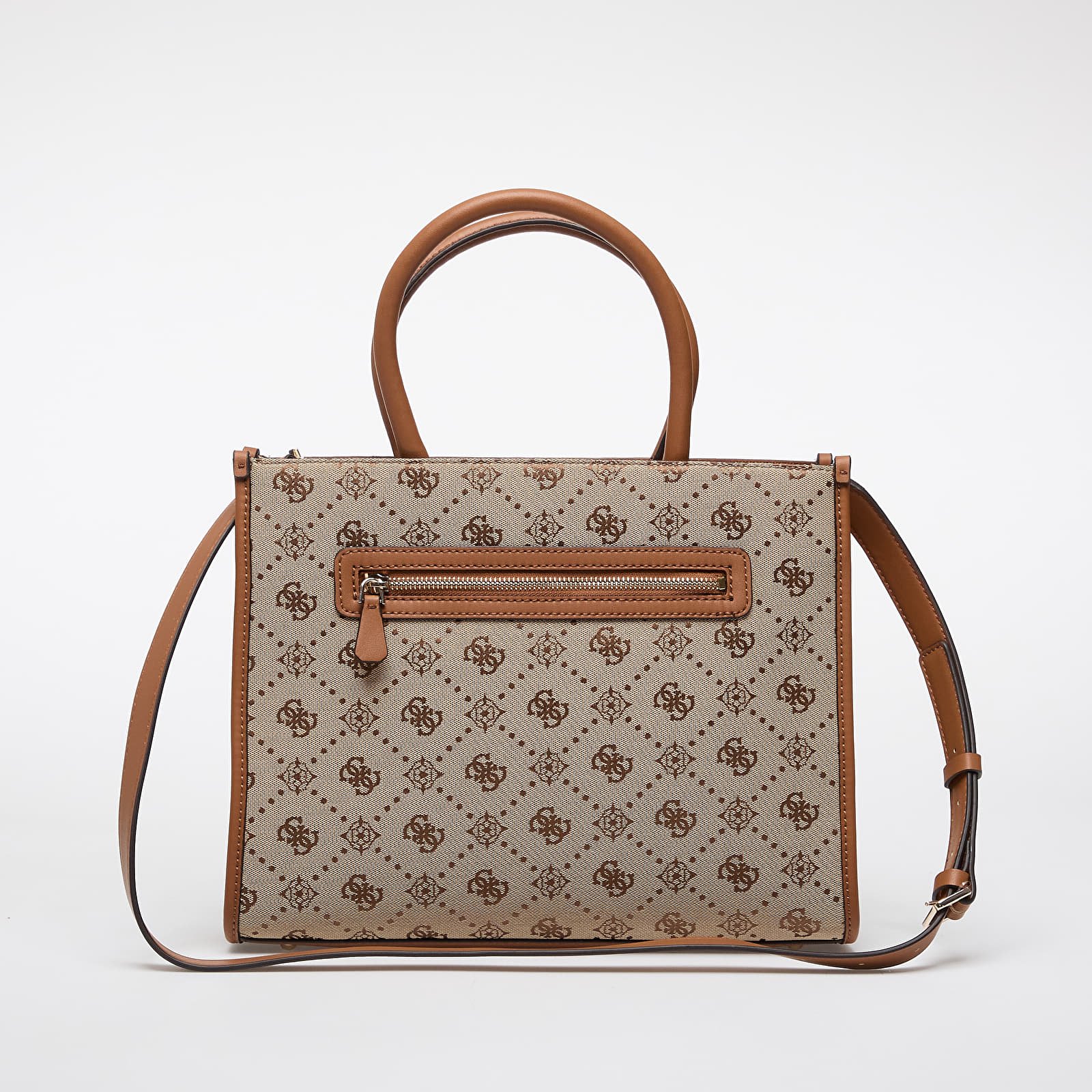 Genți de mână GUESS Neda 2 Comp Tote Latte Logo