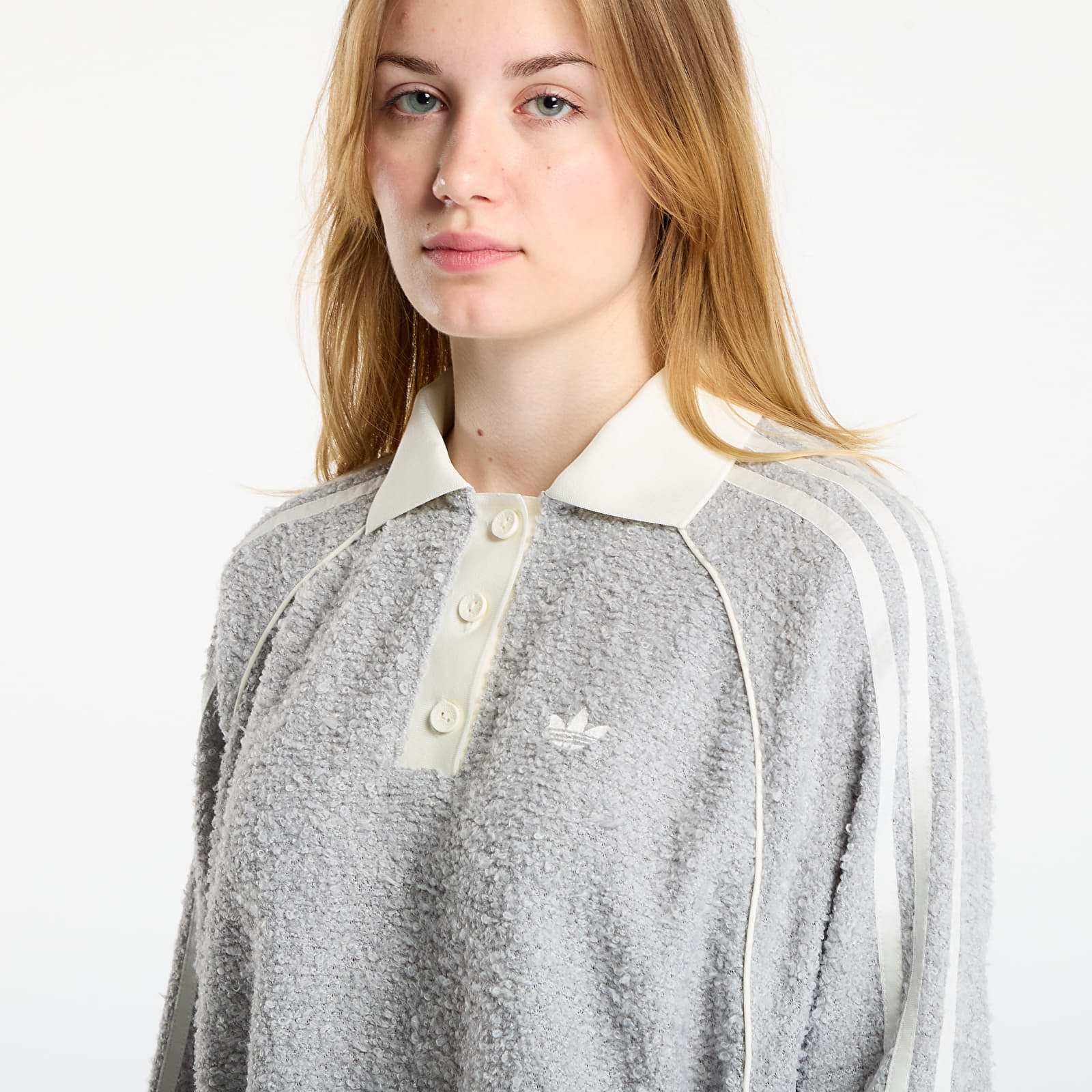 Ženske dukserice adidas Ovzd Polo Crew Grey Two