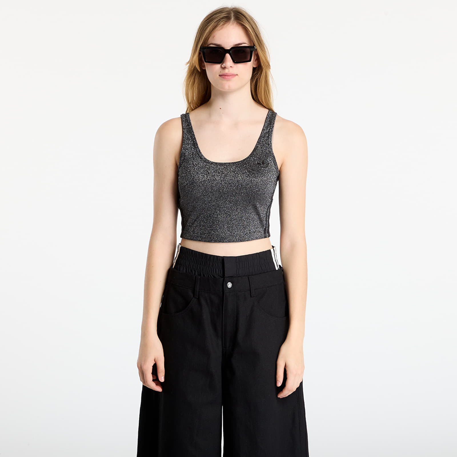 Dámské podprsenky adidas Lurex Bralet Black/ Silver Metallic