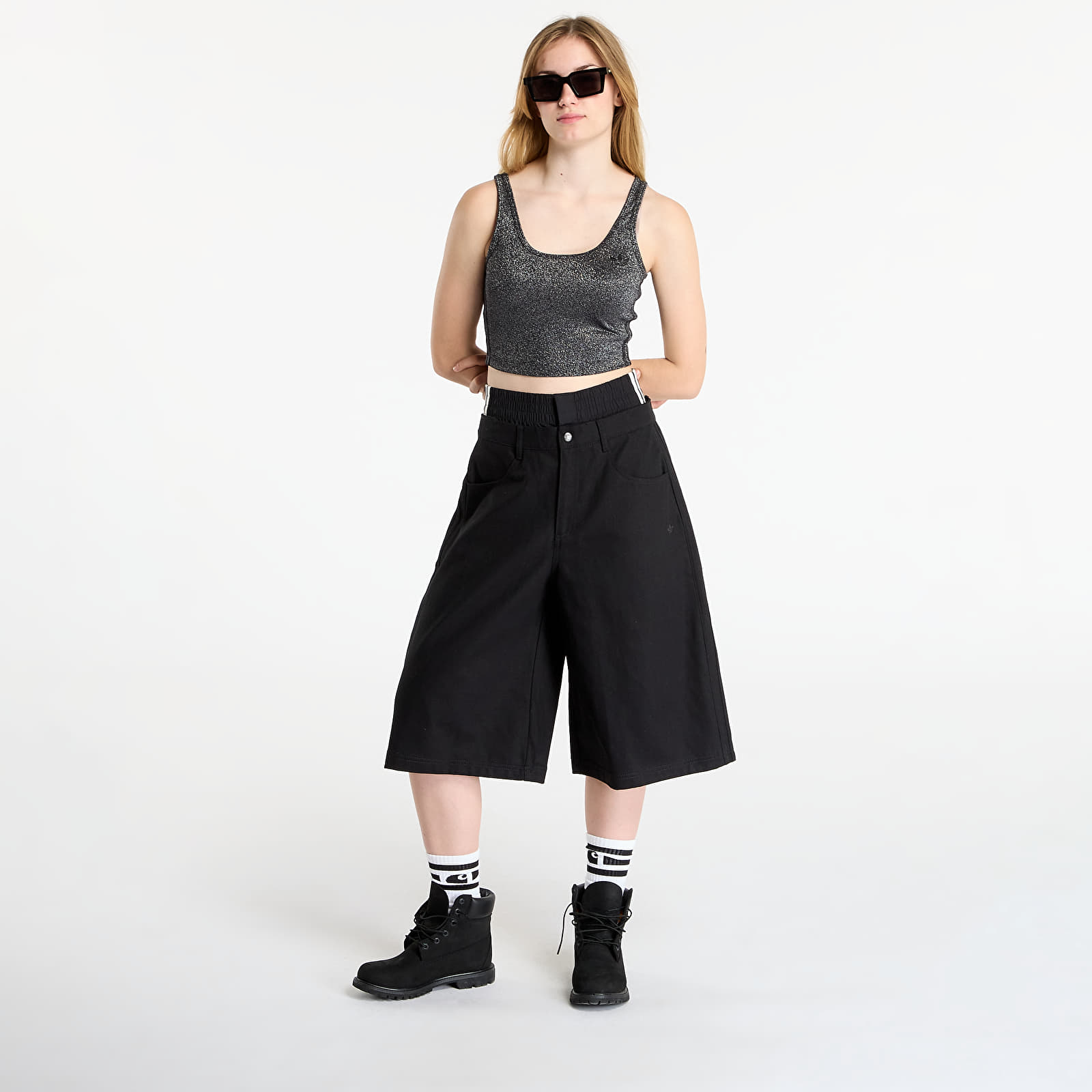 Dámské podprsenky adidas Lurex Bralet Black/ Silver Metallic