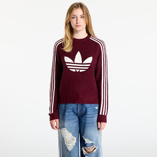 Sweater adidas Lurex Knit Crew Maroon