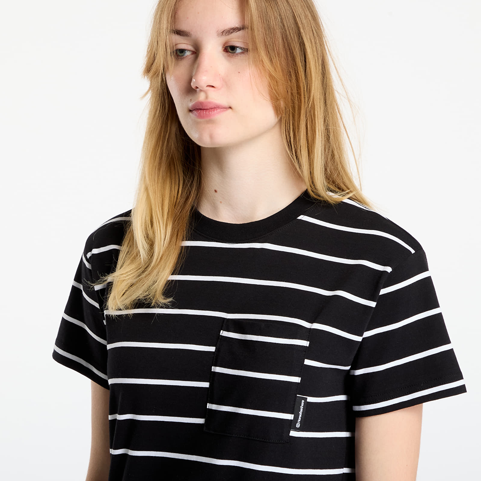 Naiste T-särgid Horsefeathers Pyper Top Black Stripes