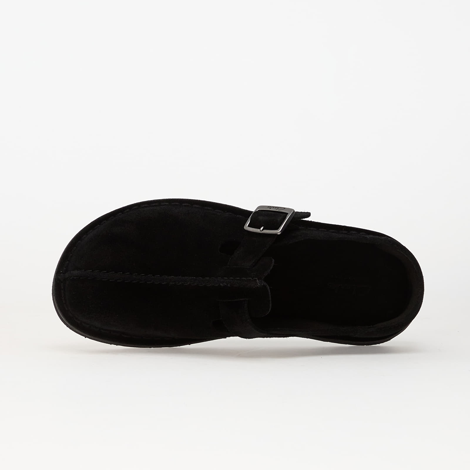 Încălțăminte și sneakerși pentru bărbați Clarks Solsbury Mule Black Suede