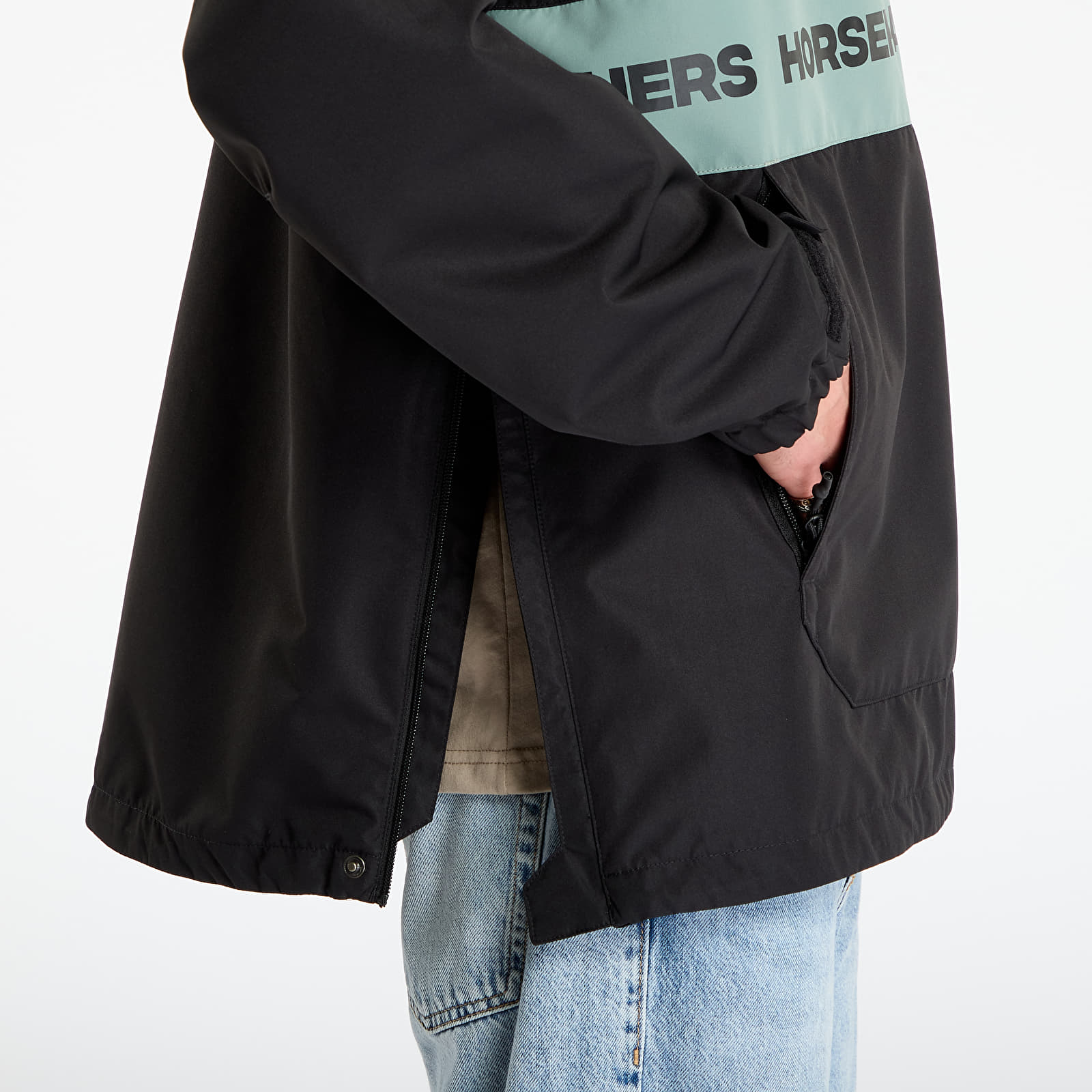 Men's jackets Horsefeathers Gordie Jacket Black/ Iceberg Green