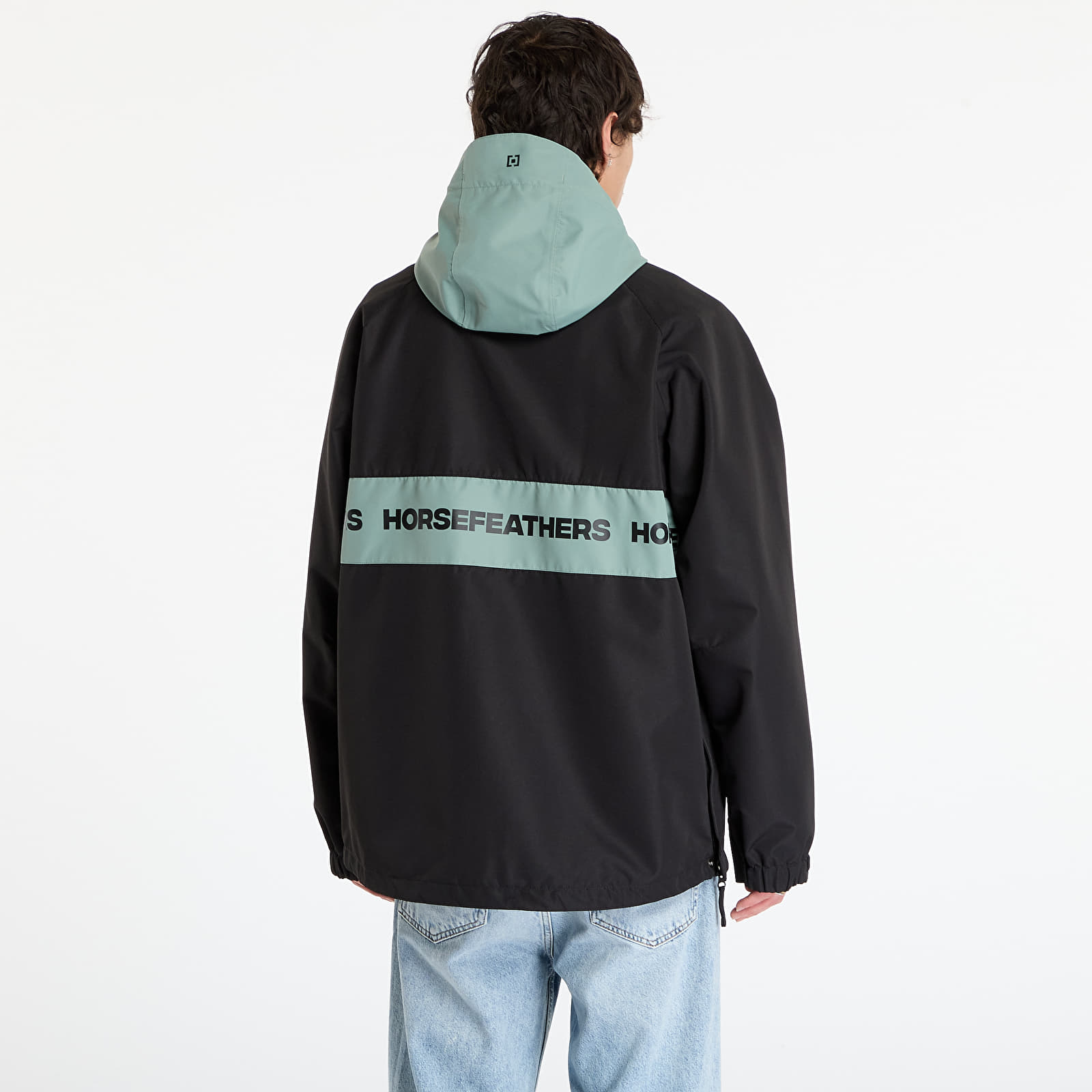 Men's jackets Horsefeathers Gordie Jacket Black/ Iceberg Green