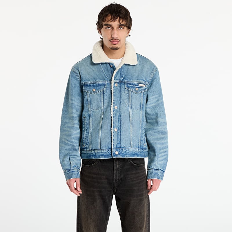 Striukė Calvin Klein Jeans 90S Sherpa Trucker Jacket Blue