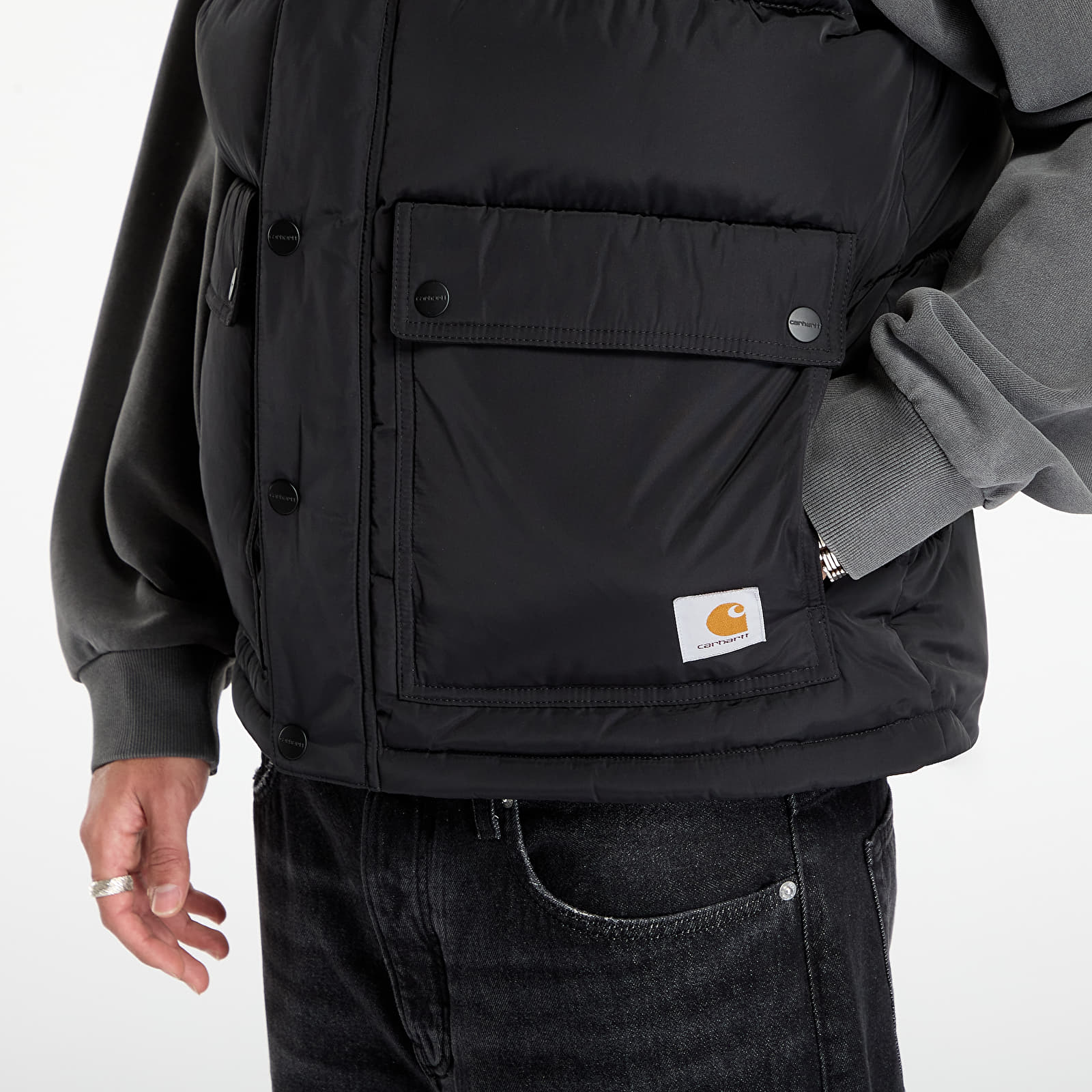 Vester for menn Carhartt WIP Brent Vest UNISEX Black