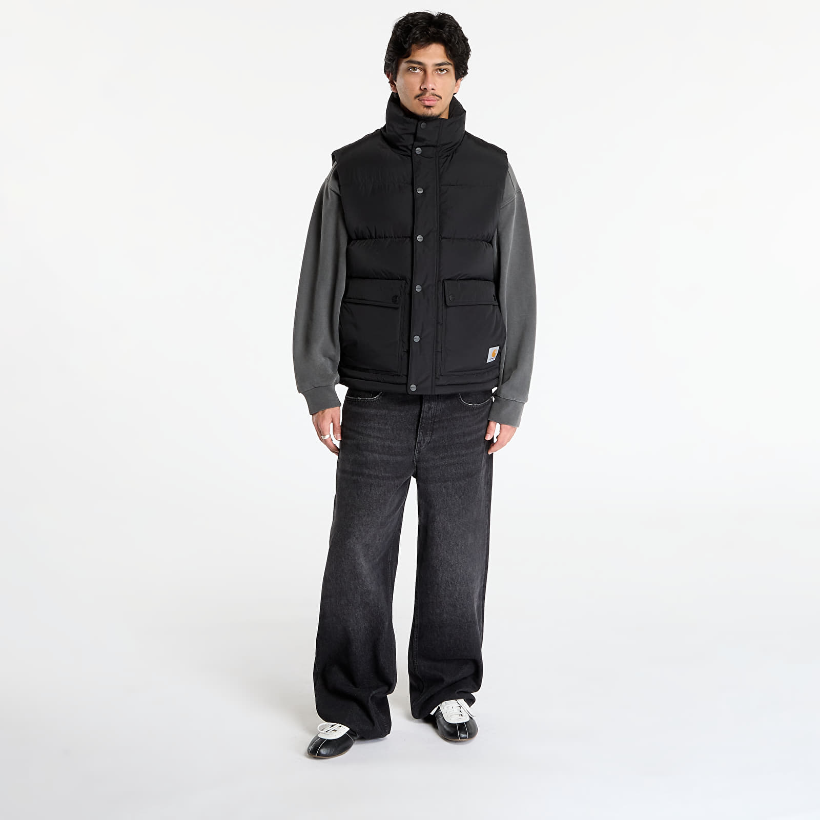 Vester for menn Carhartt WIP Brent Vest UNISEX Black