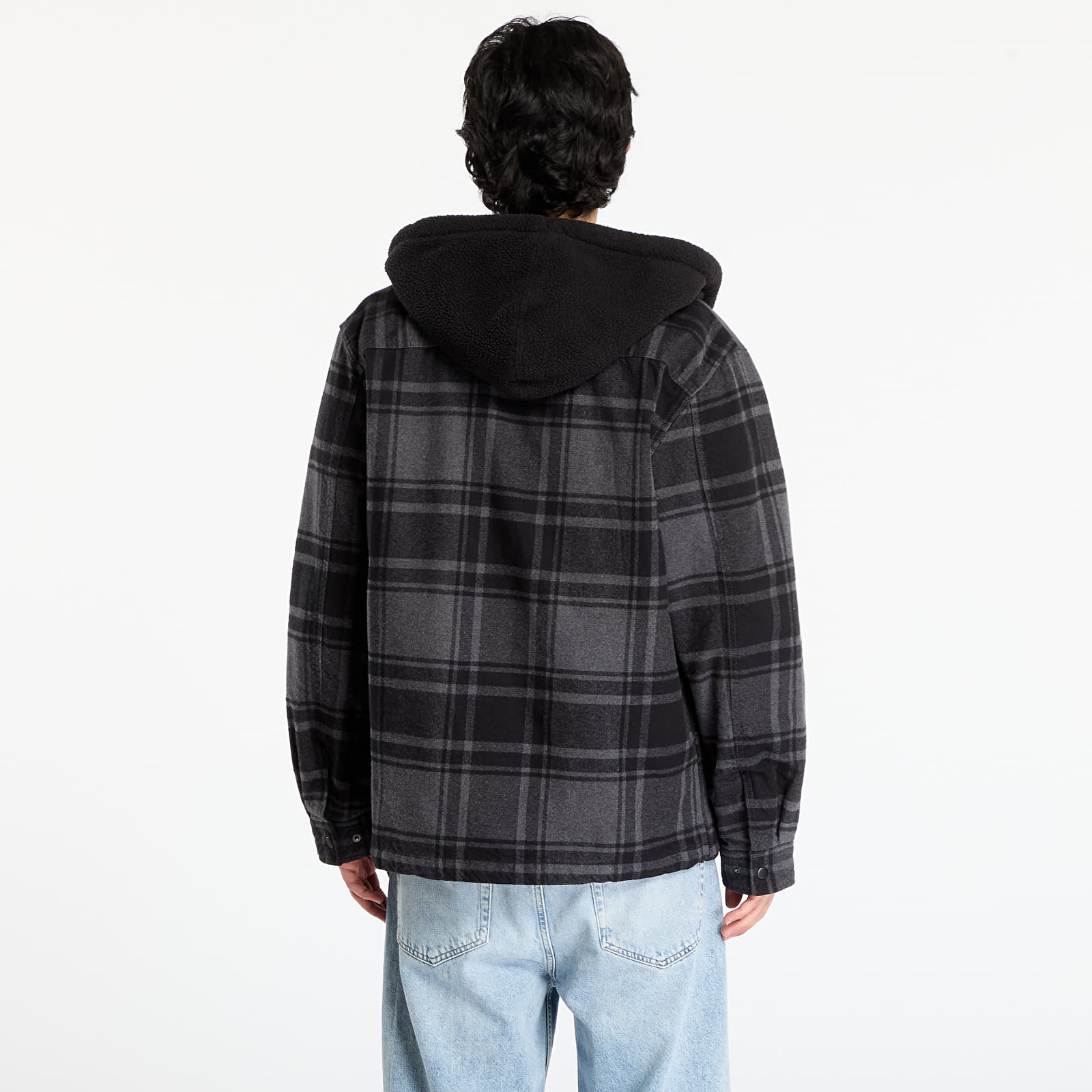 Чоловічі сорочки Vans Piedmont Hooded Plaid S Black/ Asphalt