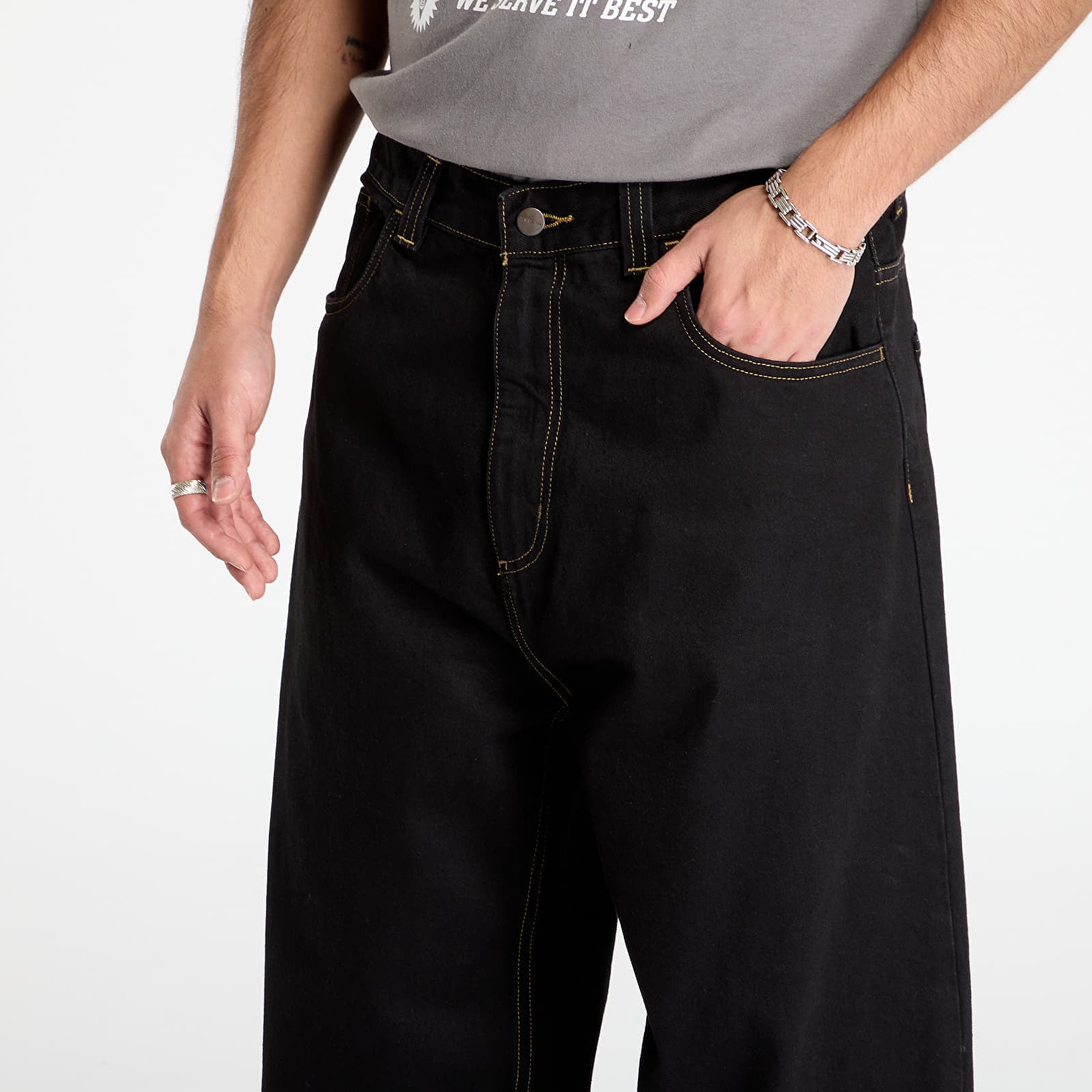 Παντελόνια Carhartt WIP Brandon Pant Black Rinsed L