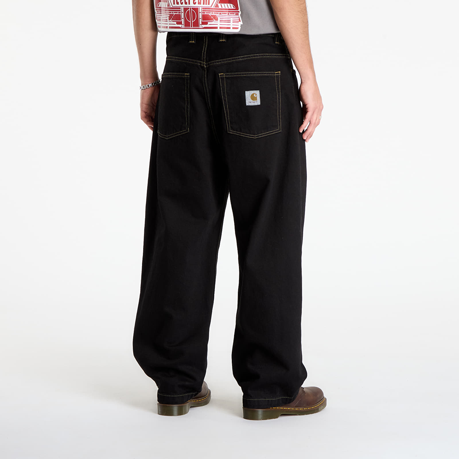Vīriešu bikses Carhartt WIP Brandon Pant Black Rinsed