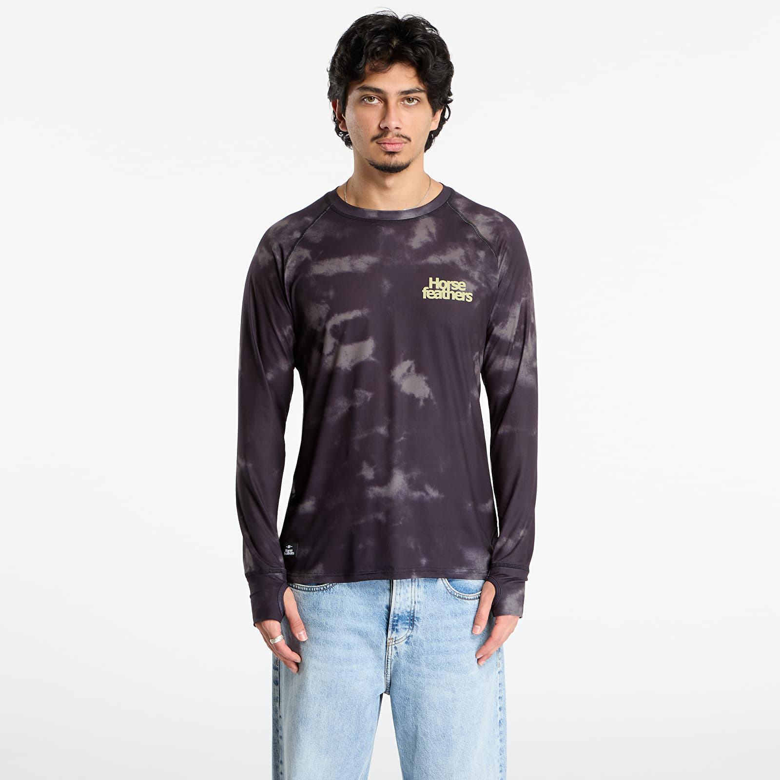 Miesten T-paidat Horsefeathers Riley Top Olive Tie Dye