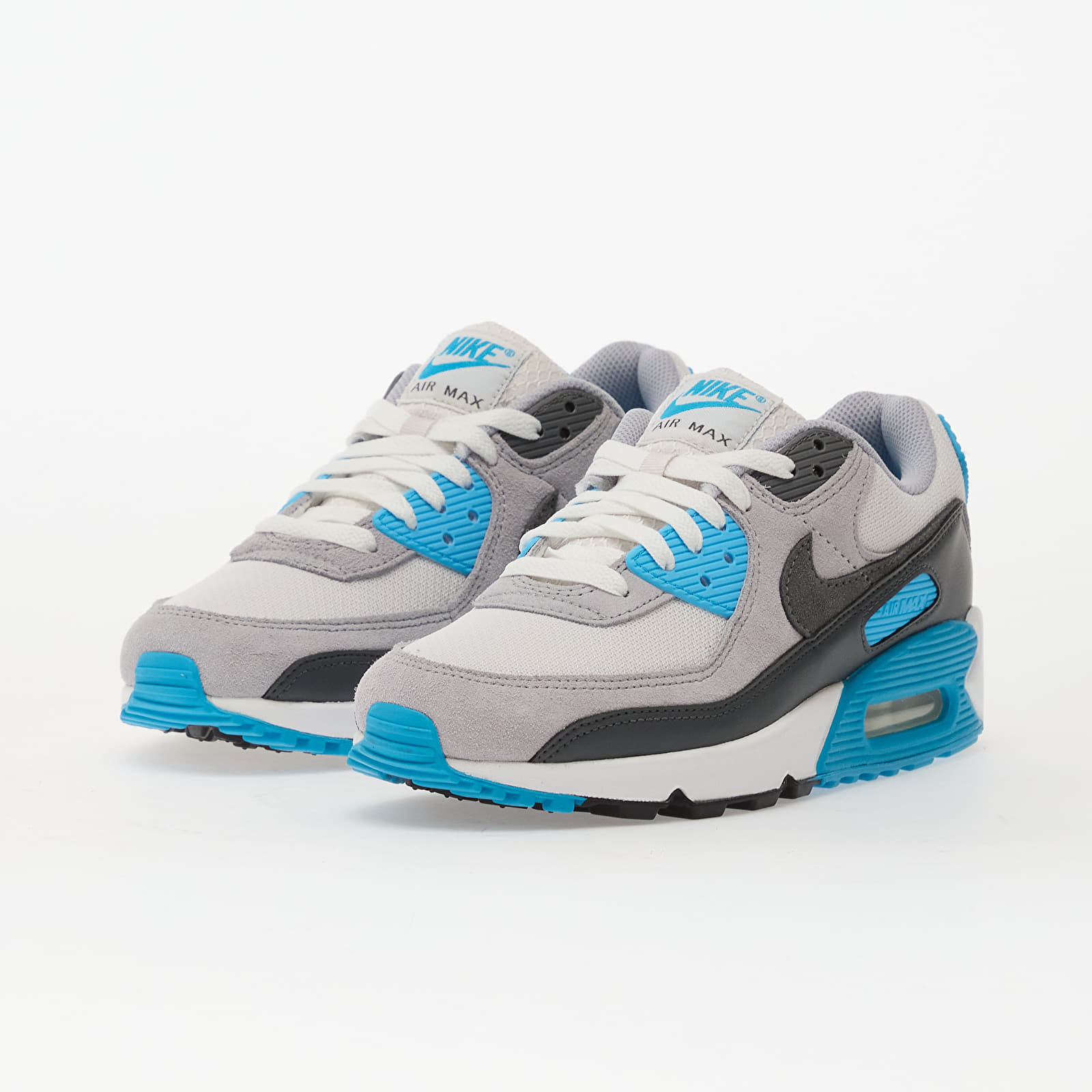 Scarpe uomo Nike Air Max 90 Platinum Tint/ Iron Grey-Blue Lightning