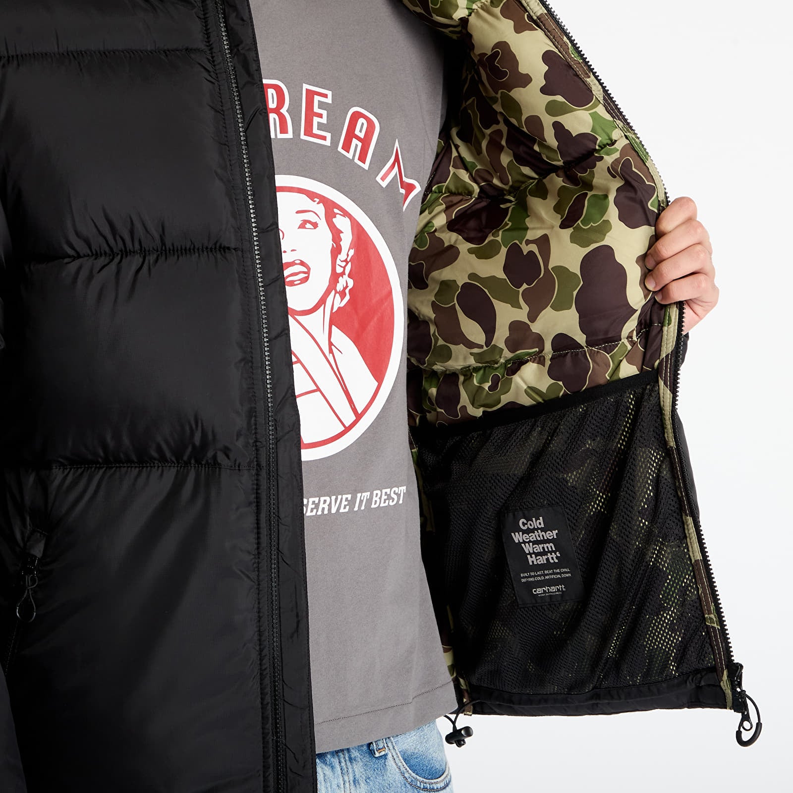 Jakker til mænd Carhartt WIP Toronto Jacket UNISEX Black/ Camo Duck/ Green