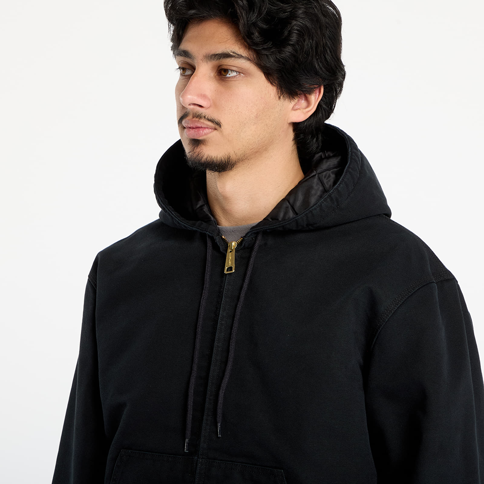 Pánske bundy Carhartt WIP OG Active Jacket UNISEX Black Stone Canvas