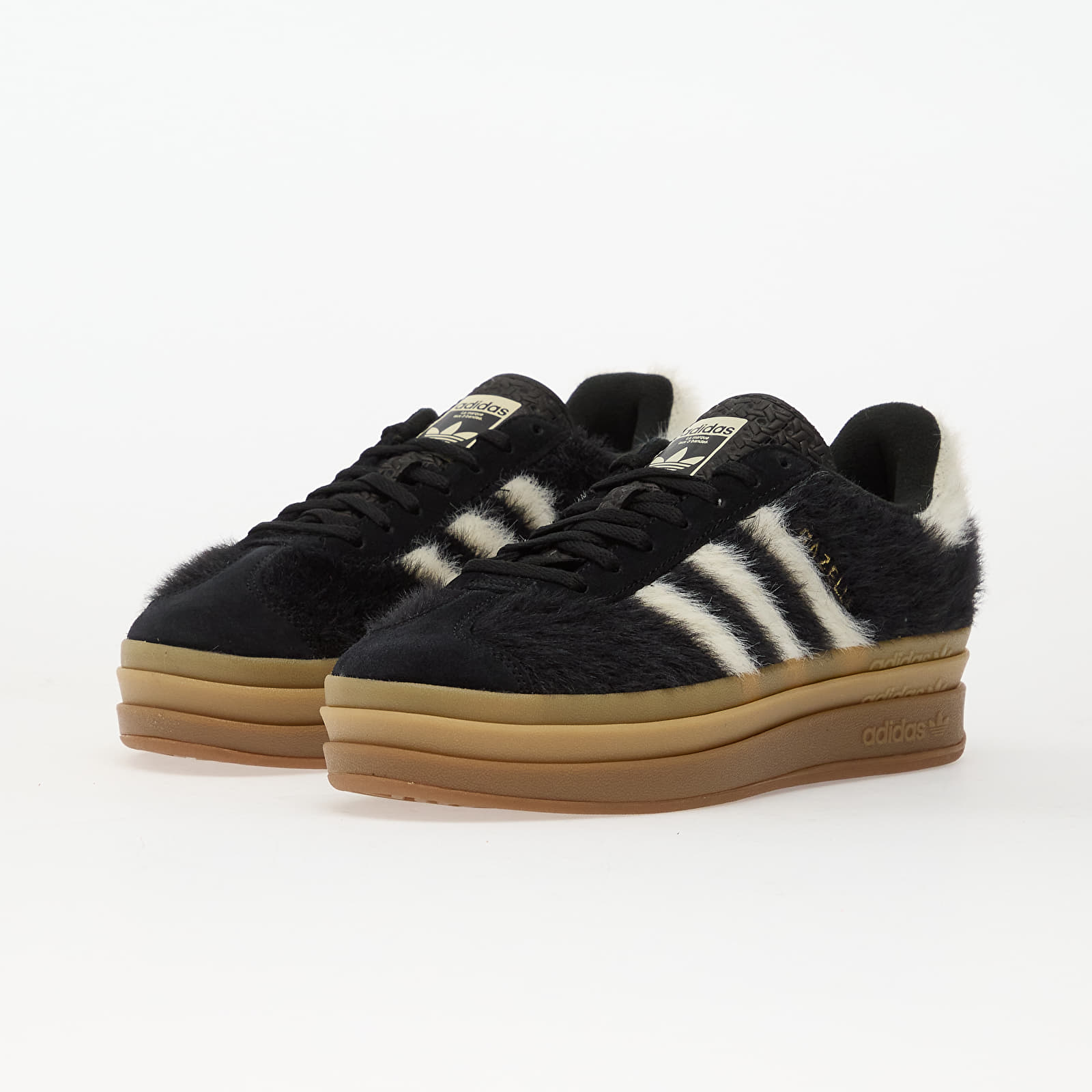 Încălțăminte și sneakerși pentru femei adidas Gazelle Bold W Core Black/ Crew White/ Gold Metallic