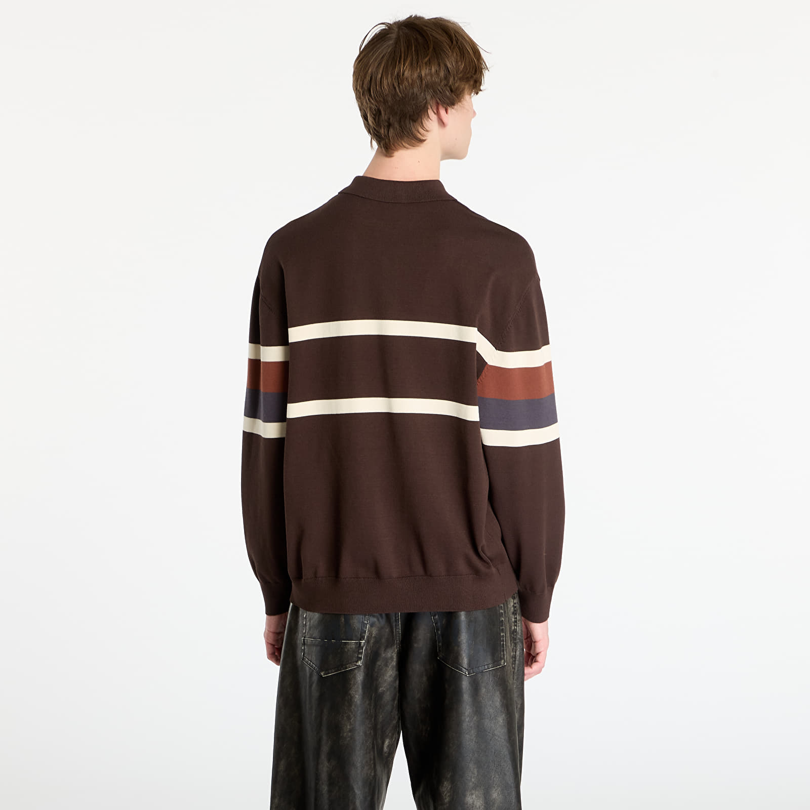 Мъжки пуловери New Era MLB LA Dodgers Knit Rugby Shirt UNISEX Brown