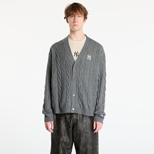 New Era MLB Knit Cardigan New York Yankees UNISEX Graphite/dark Graphite
