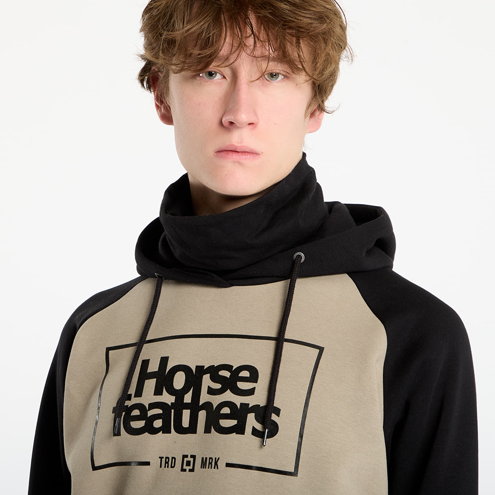 Mikiny Horsefeathers Sherman Sweatshirt Black/ Taupe