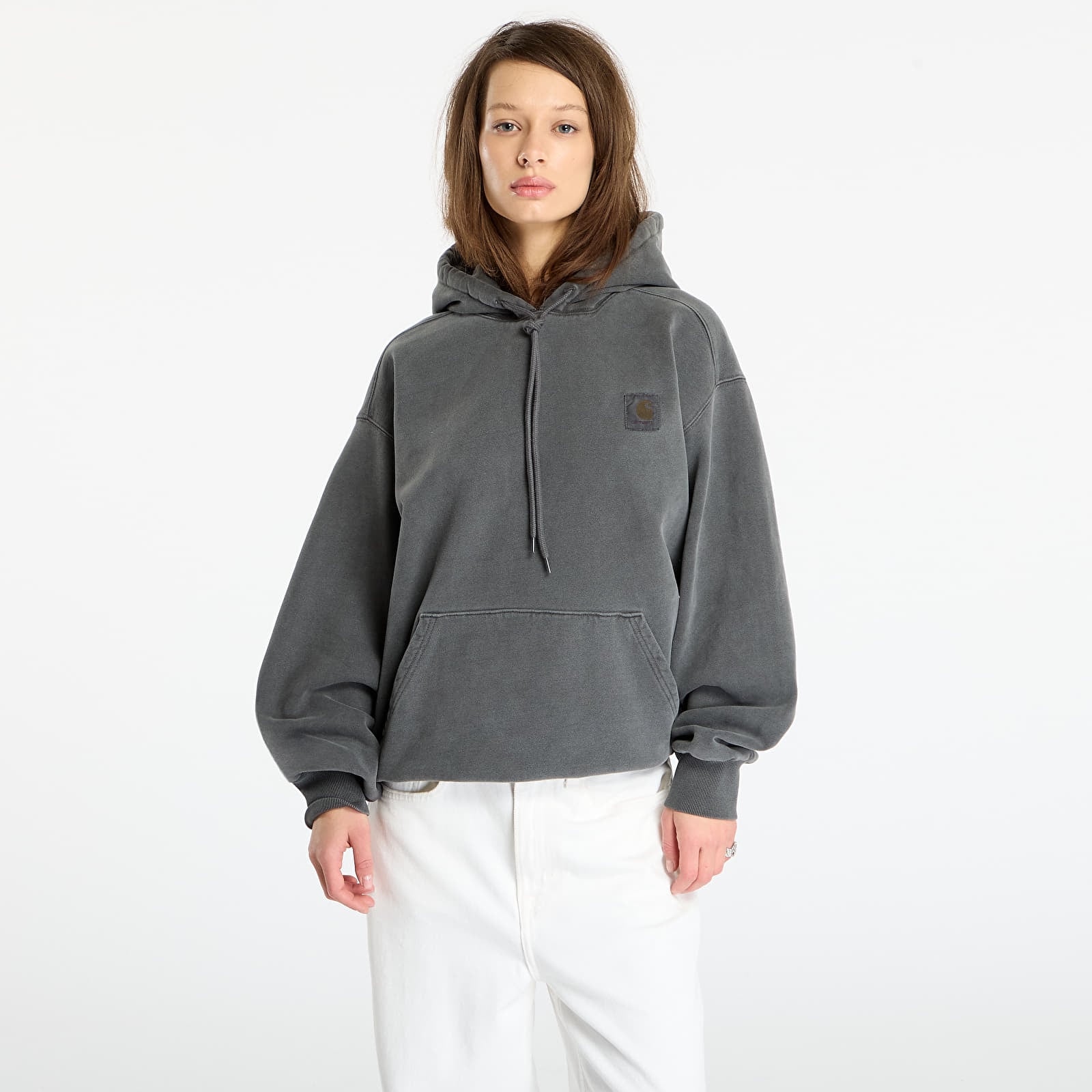 Dukserice Carhartt WIP Hooded Vista Sweat UNISEX Black Garment Dyed