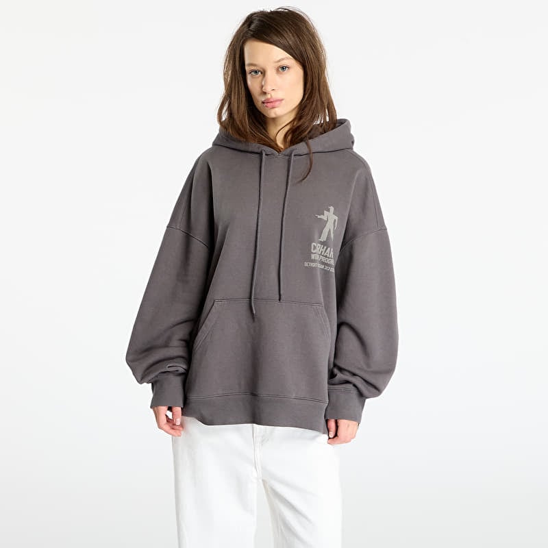 Džemperis Carhartt WIP Hooded Distance Sweat UNISEX Graphite Stone Dyed