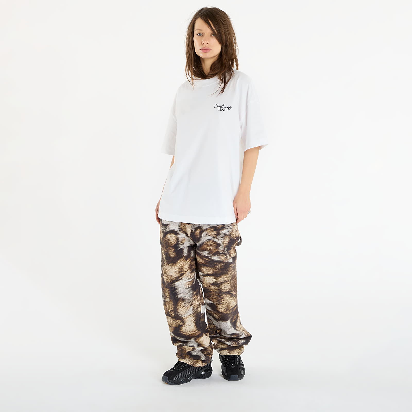 Vīriešu T-krekli Carhartt WIP S/S Signature Script T-Shirt UNISEX White/ Black