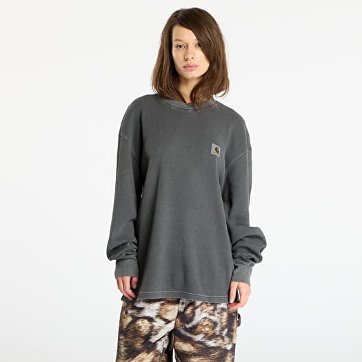 T-särk Carhartt WIP L/S Vista Waffle T-Shirt UNISEX Black Garment Dyed