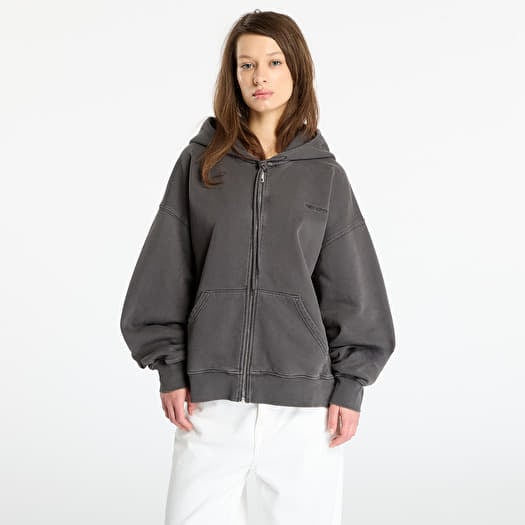 Džemperis Carhartt WIP Hooded Benton Sweat Jacket UNISEX Graphite Garment Dyed