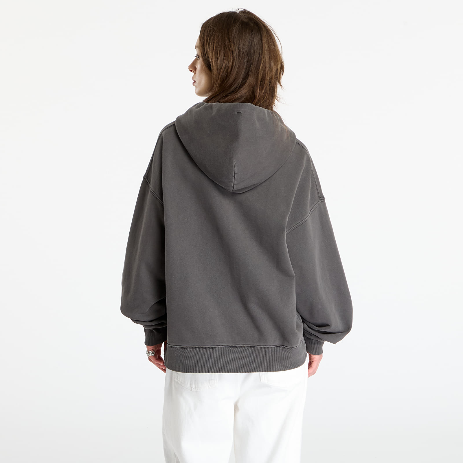 Herren-Sweatshirts Carhartt WIP Hooded Benton Sweat Jacket UNISEX Graphite Garment Dyed