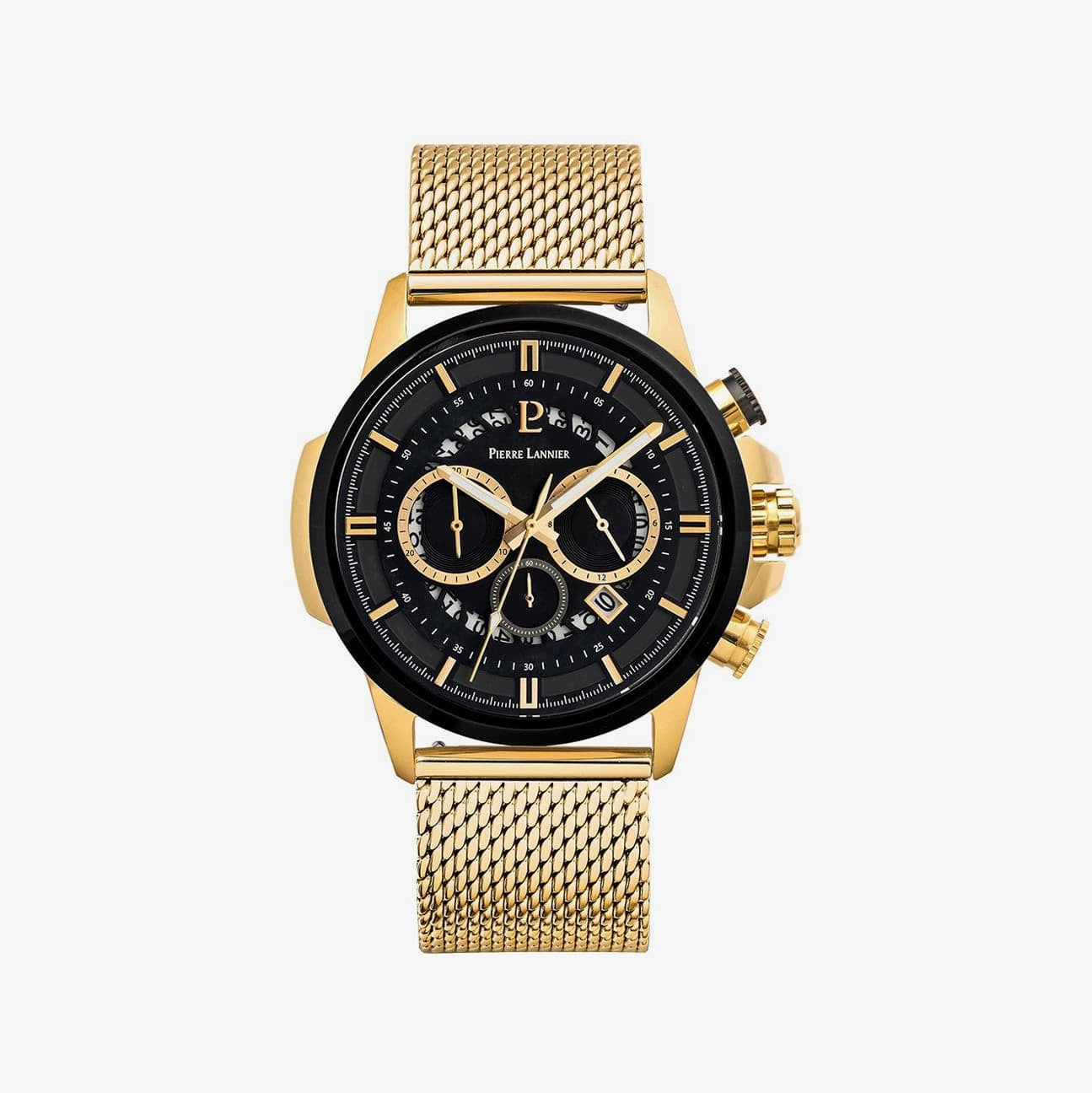 Klokker for menn Pierre Lannier Wrist Watch Sentinelle 238G032 Yellow Gold