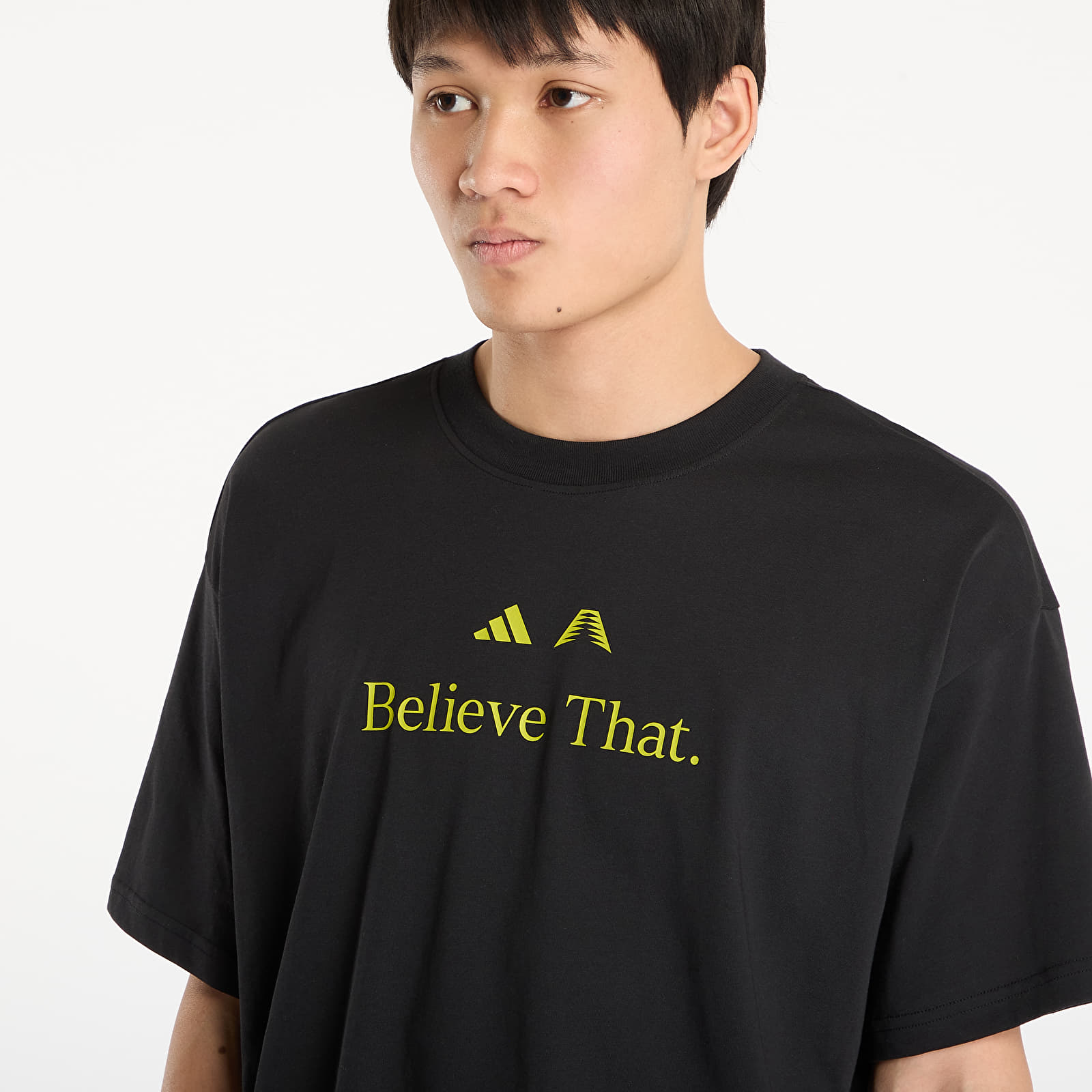 Tricouri bărbați adidas x Anthony Edwards Tee Black/ Preloved Lime