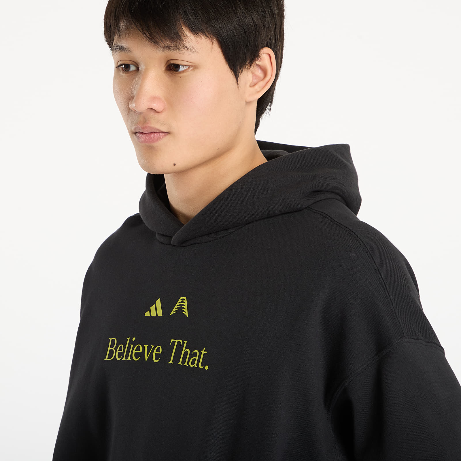 Pánské mikiny adidas x Anthony Edwards Hoody Black/ Preloved Lime