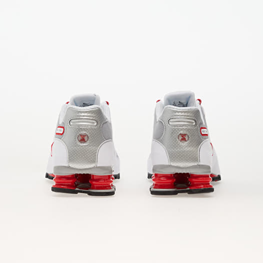 Nike Shox Nz White/ Metallic Silver-Sport Red | Queens