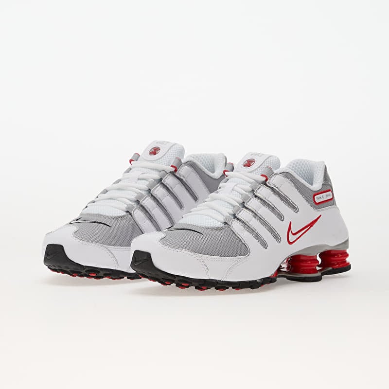 nike shon nz white silver 28 ショックス Nike Shox Nz White/ Metallic Silver-Sport Red | Queens