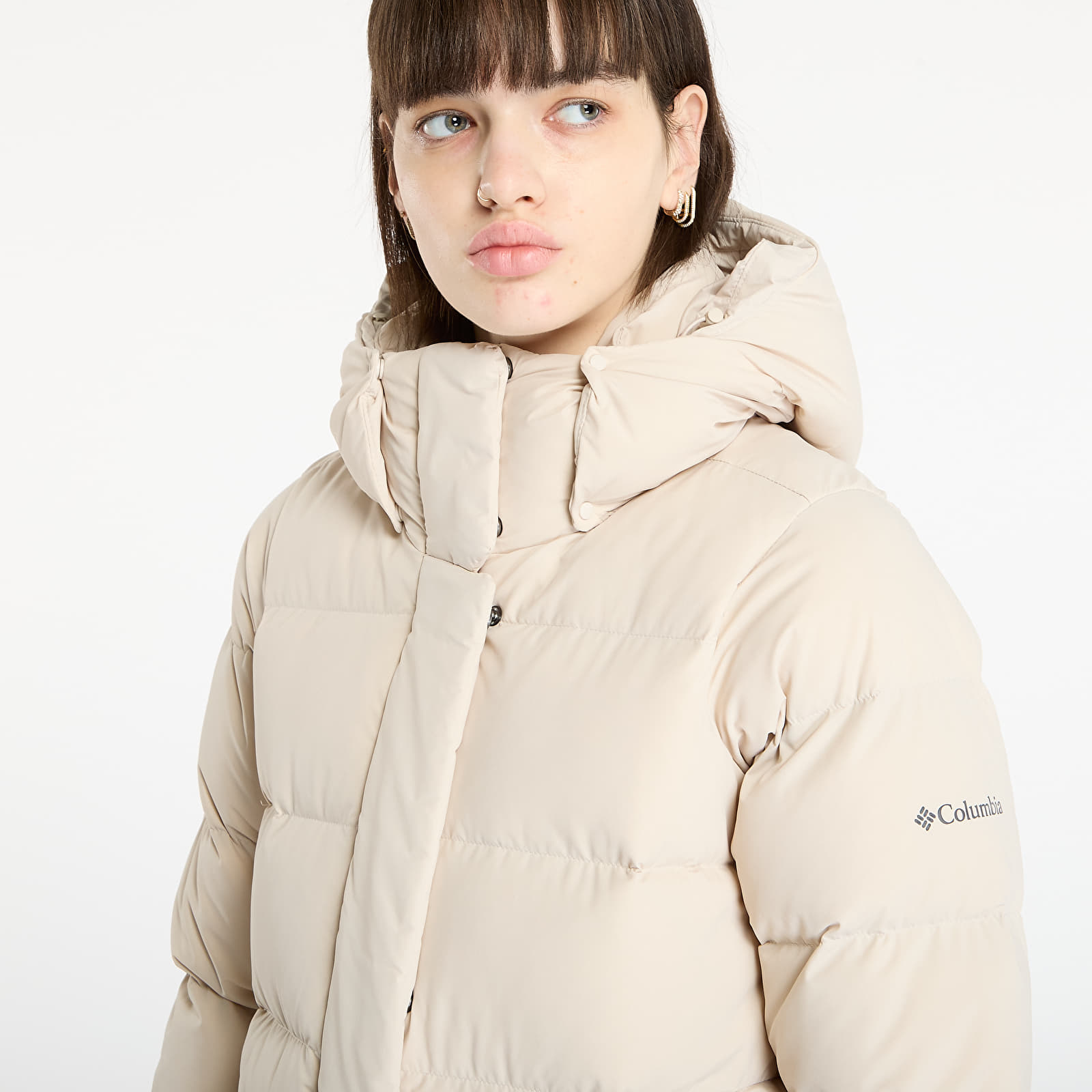 Jacken für Frauen Columbia Amaze Puff™ Long Hooded Jacket Dark Stone