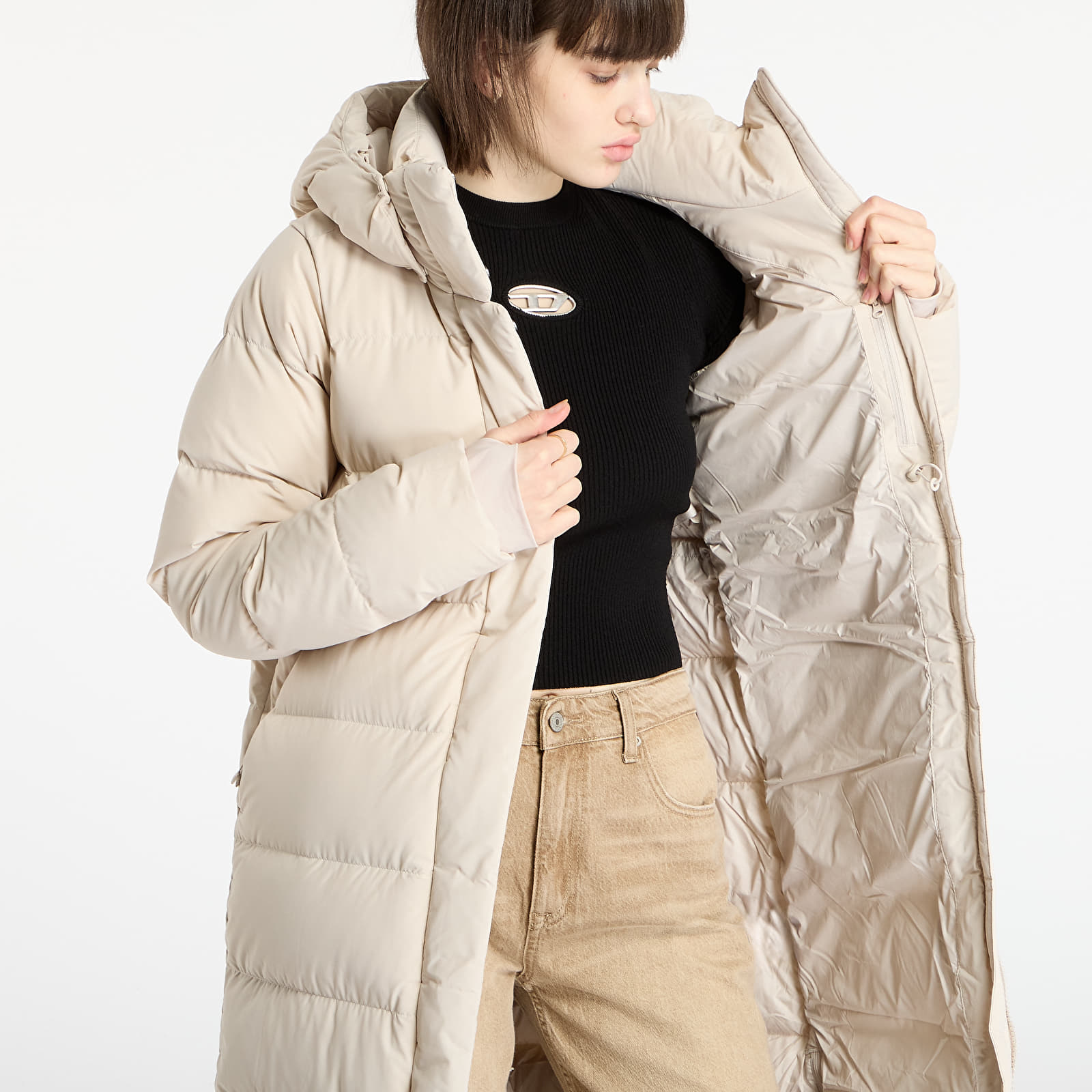 Jacken für Frauen Columbia Amaze Puff™ Long Hooded Jacket Dark Stone