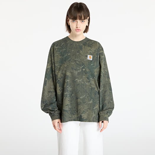 T-shirt Carhartt WIP L/S Camo Combi T-Shirt Camo Combi/ Green/ Olive Garment Dyed