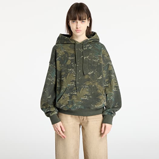 Sweatshirt Carhartt WIP Hooded Benton Sweat Camo Combi/ Green Garment Dyed