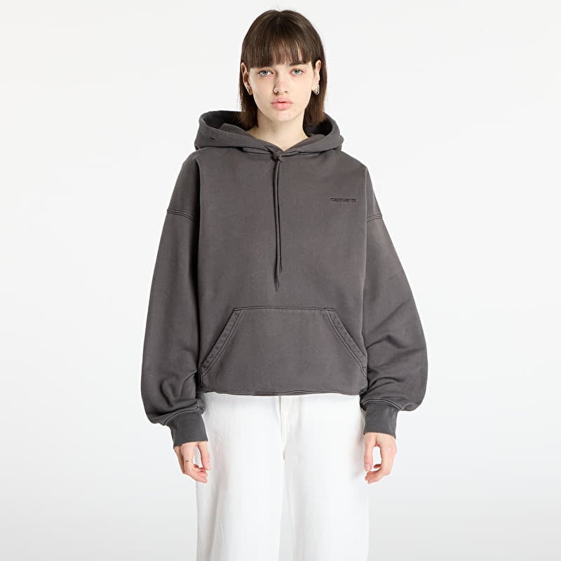 Džemperis Carhartt WIP Hooded Benton Sweat UNISEX Graphite Garment Dyed